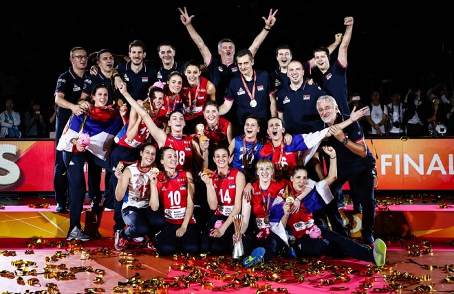 Odbojkašice Srbije - svetske prvakinje (foto: ossrb.org)