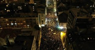 Protest u Beogradu (foto: Savez za Srbiju / Twitter)