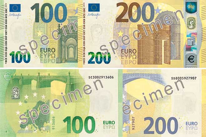 Novi izgled novčanica od 100 EUR i 200 EUR (foto: ecb.europa.eu)