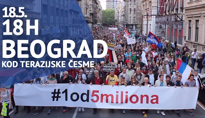 Protest "Jedan od pet miliona", 18. maj 2019.