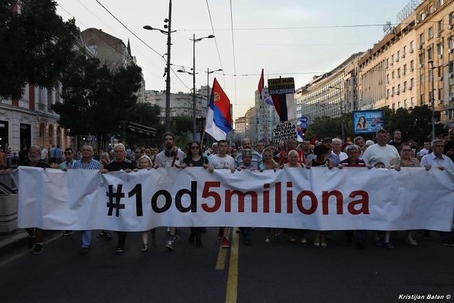 Protest "Jedan od pet miliona" (foto: Kristijan Balan / poceloje.rs)