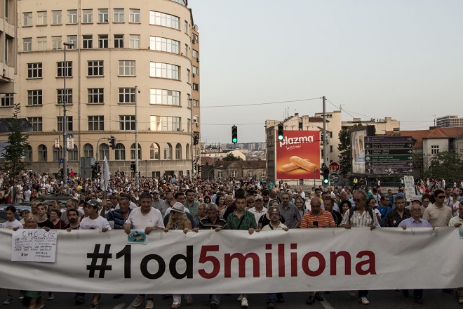Protest "Jedan od pet miliona" (foto: poceloje.rs)