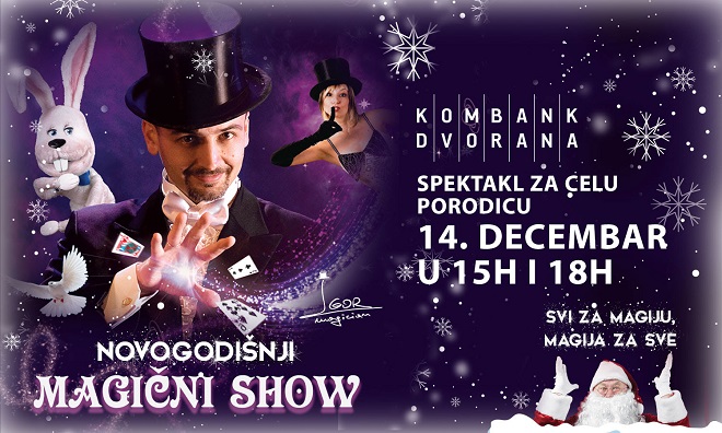 Novogodišnji magični show u Kombank dvorani