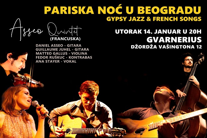 Asseo Quintet i specijalni gosti: Pariska noć u Beogradu