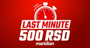 Još jedna šansa: uzmi 500 dinara na poklon od Meridiana do kraja juna