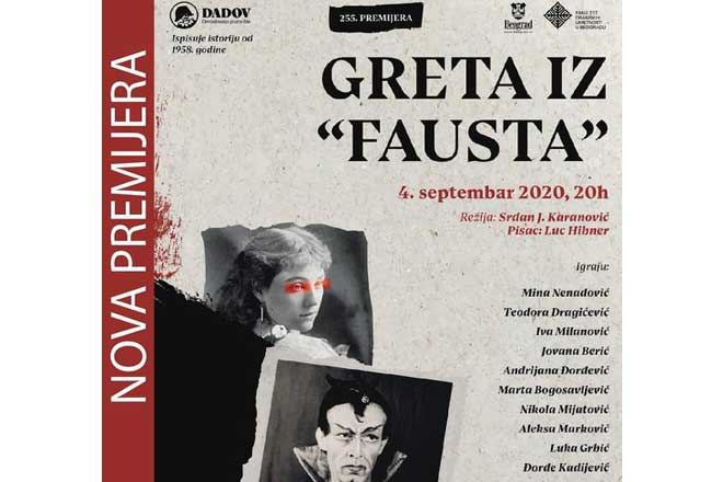 255. premijera Omladinskog pozorišta Dadov: Greta iz Fausta