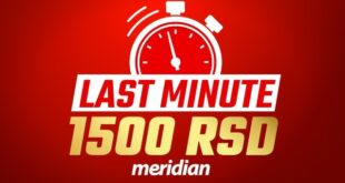 Meridianbet: Ne čekaj maj i 30 evra - možeš odmah da uzmeš 1.500 dinara