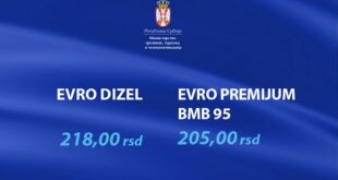 Cene goriva u Srbiji, 1. jul 2022. (ilustracija: mtt.gov.rs)