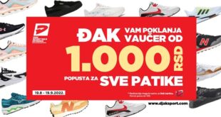 Velika akcija pred novu školsku godinu: Kompanija "Đak" poklanja: 1.000 dinara popusta za kupovinu patika