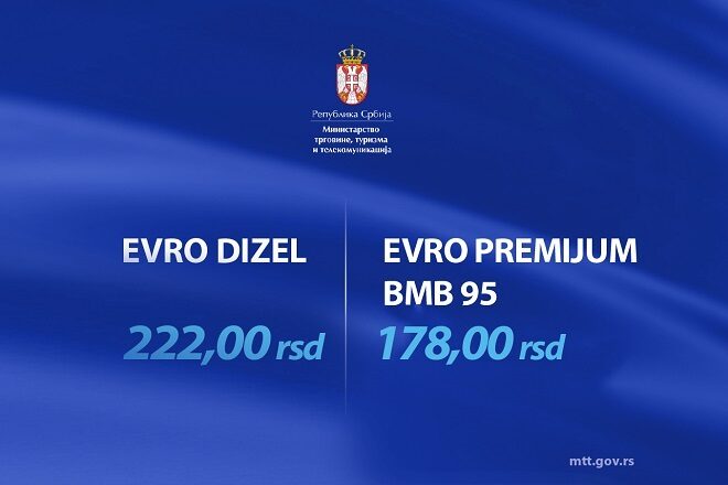Cene goriva, 28. oktobar 2022. (ilustracija: mtt.gov.rs)