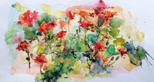 Galerija Singidunum - Tri pogleda na cvet: Rad Marion Dedić (akvarel, 2021)