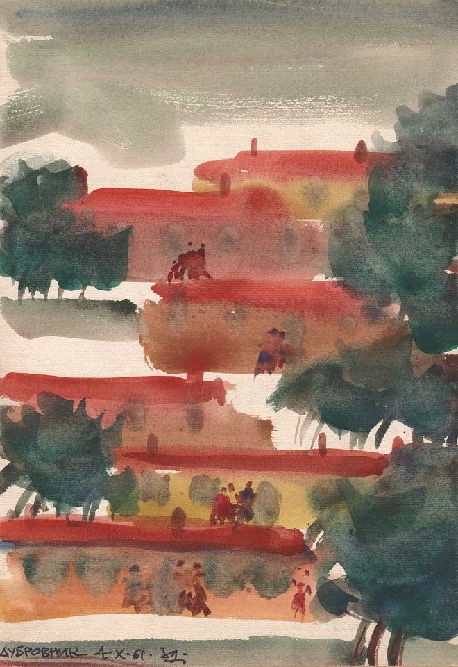 Milan Zloković - Prizor iz Dubrovnika, 1961. (foto: Fondacija M. Zloković)