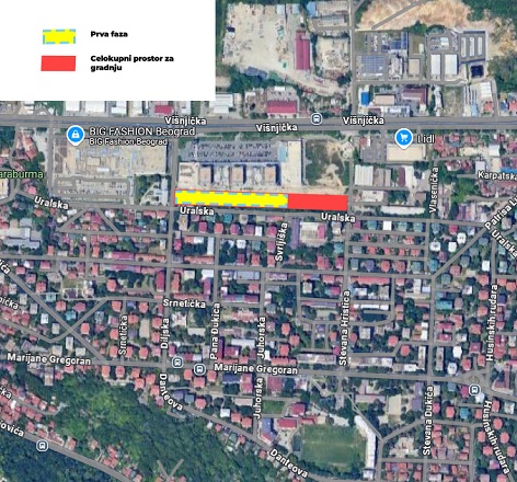 Protest građana na Karaburmi - mapa