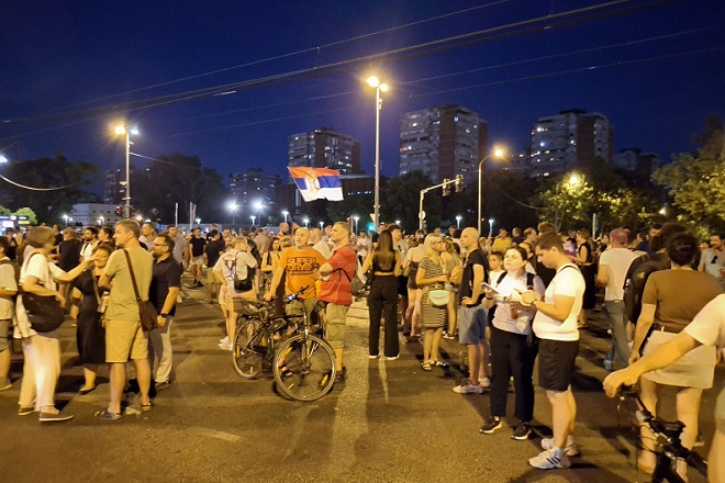Blokada na Novom Beogradu (foto: S.K.L.)