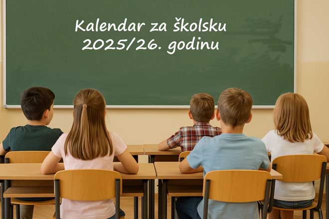 Kalendar za školsku 2025/26. godinu (ilustracija: AI)