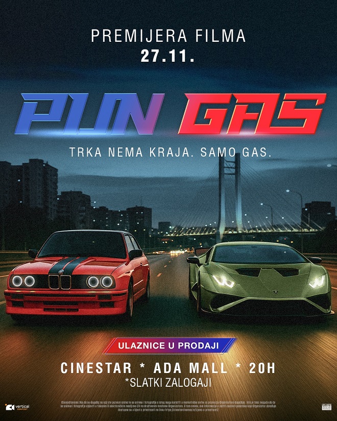 CineStar Ada Mall: PUN GAS - premijera filma i izložba automobila