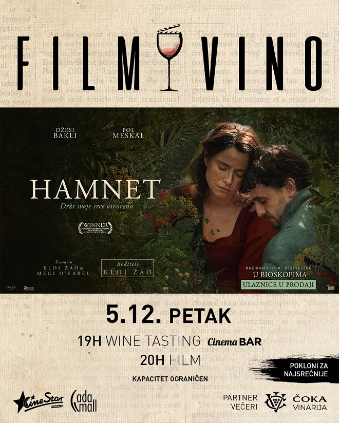 CineStar Ada Mall: Najnoviji FILM & VINO uz blokbaster HAMNET