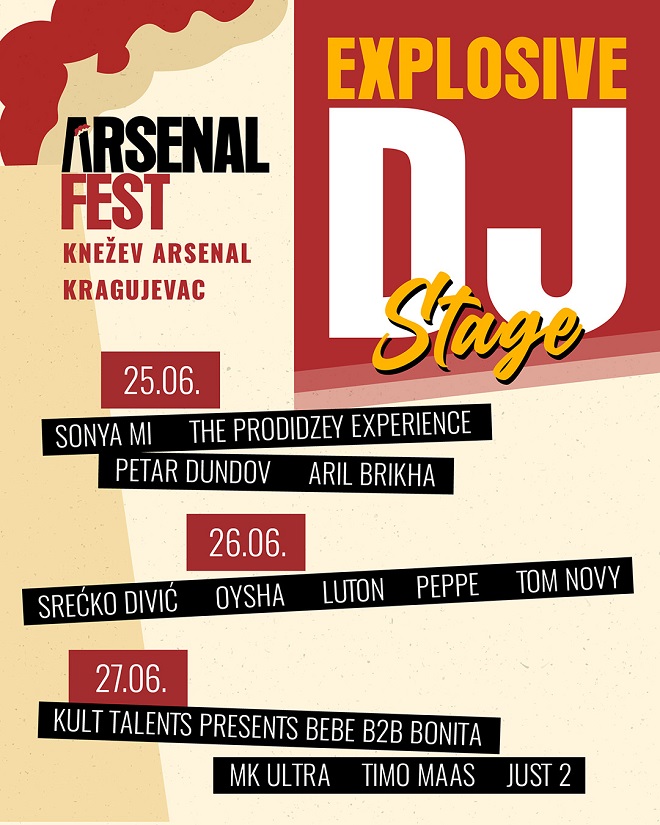 Arsenal Fest 2026: Timo Maas, Tom Novy i Aril Brikha na Explosive DJ Stage-u