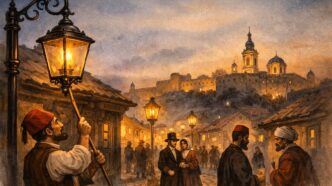 Da li znate... da su prvi petrolejski fenjeri osvetlili Beograd 1830. godine (ilustracija: ChatGPT)