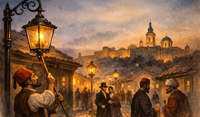 Da li znate... da su prvi petrolejski fenjeri osvetlili Beograd 1830. godine (ilustracija: ChatGPT)