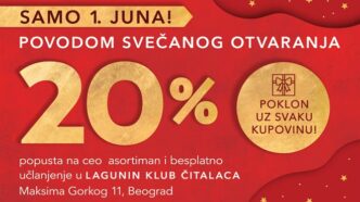Nova Lagunina knjižara na Kaleniću - 20% popusta 1. juna 2026.