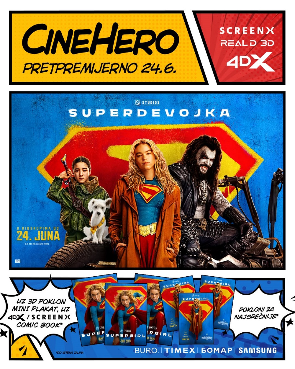 Film SUPERGIRL pretpremijerno u Concept Cinema i CineStar bioskopima