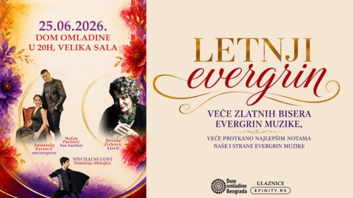 Koncert LETNJI EVERGRIN u Domu omladine Beograda