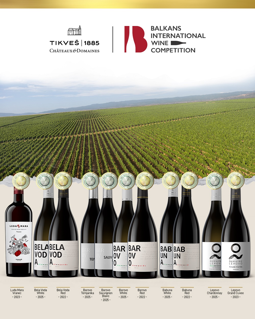 Medalje - Balkans International Wine Competition 2026