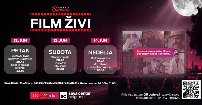 Open Air Cinema na krovu Sava centra: Film živi