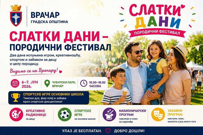 Vračar: Slatki dani - novi porodični festival