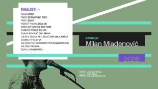Finalisti Nagrade Milan Mladenović 2026 (foto / detalj: Zoran Veselinović; dizajn: Vladan Srdić / Studio 360)