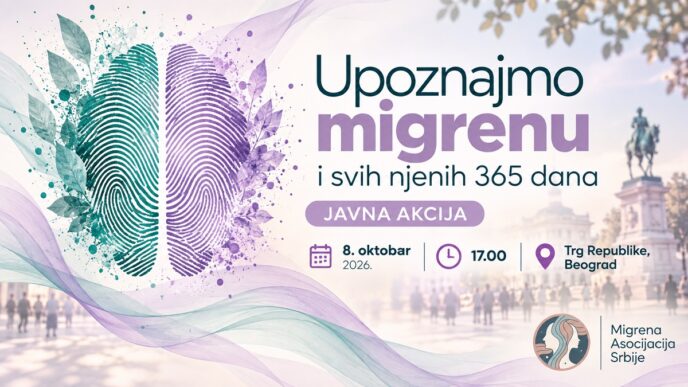 Migrena Asocijacija Srbije organizuje javnu akciju na Trgu republike