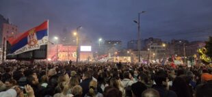 Skup na Slaviji, 22. oktobar 2026. (foto: Nebojša Krivokuća)