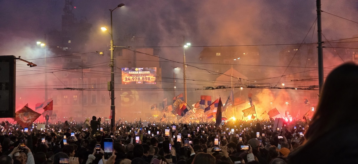 Skup na Slaviji, 22. oktobar 2026. (foto: Nebojša Krivokuća)